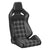 Black Vinyl/Grey Plaid Cloth
