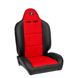Corbeau Baja RS Black Vinyl/Red Cloth