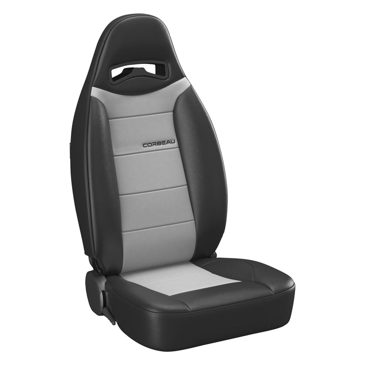 Moab Black Vinyl/Grey Perforated Vinyl (pair) w/ Lumbar Support & Seat Heater Blemished