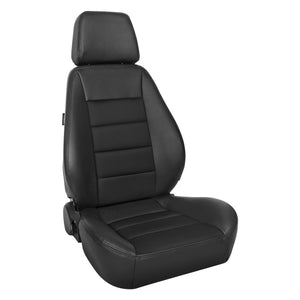 Sport Seat Black Vinyl/Cloth Pair/Heater